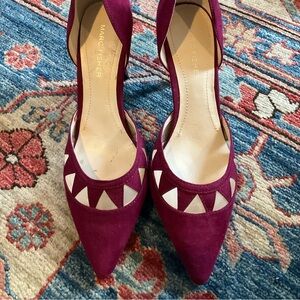 Marc Fisher Magenta Suede D'Orsay Pointed-Toe Pumps